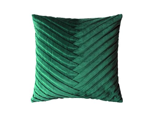 Coussin style charme ROSALIA - Velours - 45 x 45 cm - Vert