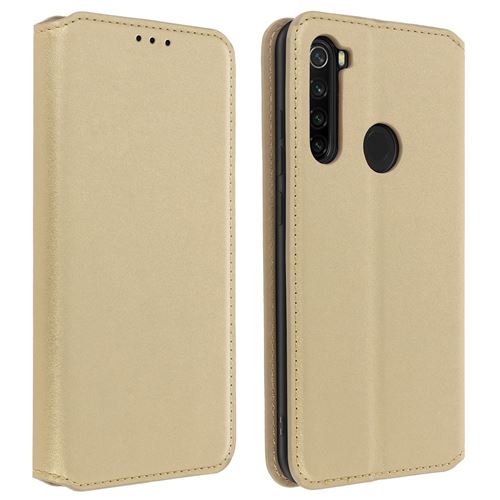 Housse Pour Xiaomi Redmi Note 8 Clapet Portefeuille Fonction Support Or