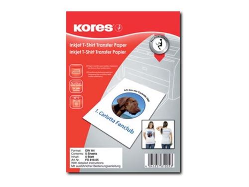 Kores T-shirt transfer paper - papier transferts sur T-shirt - 5 feuille(s)