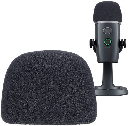 YOUSHARES Filtre Anti Pop Mousse et Anti-vent pour Blue Yeti Nano Microphone, Anti Vent Bonnette comme Pare-Brise Efficace Enlever les Bruits
