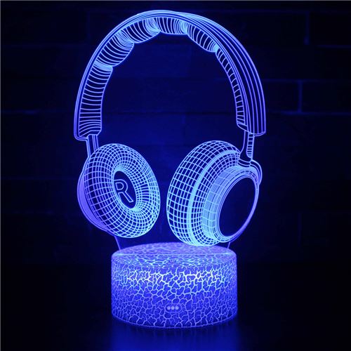 Stack Lampe 3D Tactile Veilleuses Enfant 7 Couleurs Avec Telecommande - Casque #356