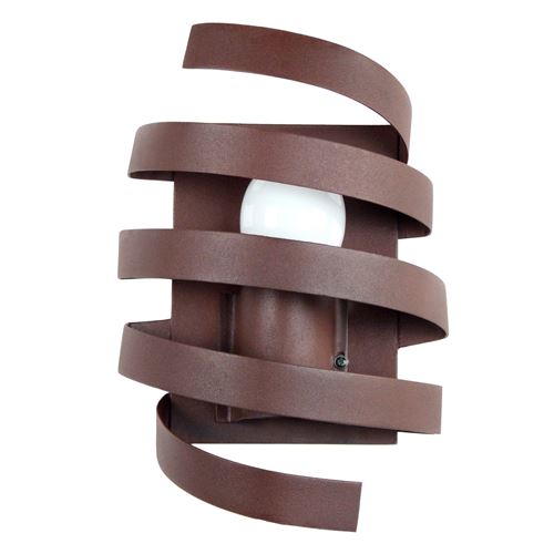 Applique murale spirale en métal hauteur 9.5 cm Barber Pole marron marron