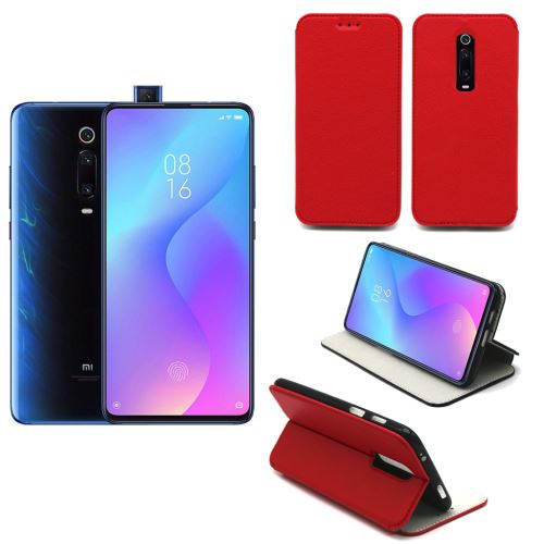 Housse Xiaomi Mi 9T / Mi 9T PRO rouge - Etui Coque Xiaomi Mi9T / Mi9T PRO antichoc à rabat Smartphone 2019 - Accessoires Pochette Case XEPTIO