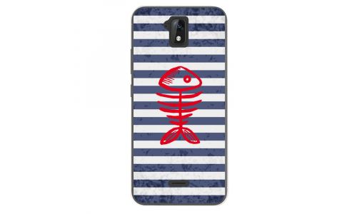 Coque souple pour Altice S51 avec impression Motifs squelette poisson