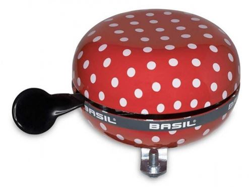 Basil BIG BELL POLKADOT DING DONG 80MM BLANC ROUGE