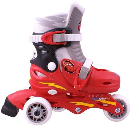 Disney patins à roues alignées Cars garçons rouge taille 27/30