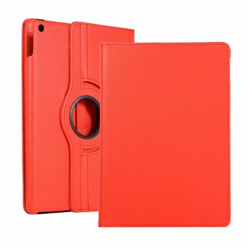 Etui pochette de protection pour Apple iPad 8 generation 2020 10,2 pouces / iPad 9 generation 2021 10.2 rotative 360 degrés rouge
