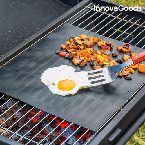 Lot de 2 tapis de cuisson en fibre de verre - Tapis plancha pour barbecue