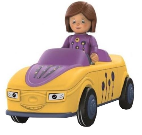 Toddys voiture-jouet Zoomy junior 17,5 cm violet/jaune 2-pièces