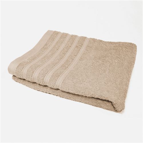 Drap de douche 70 x 130 cm eponge unie vitamine Taupe