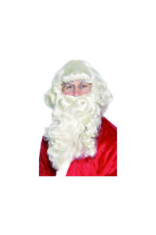 Barbe pere noel platine super luxe 38 cm