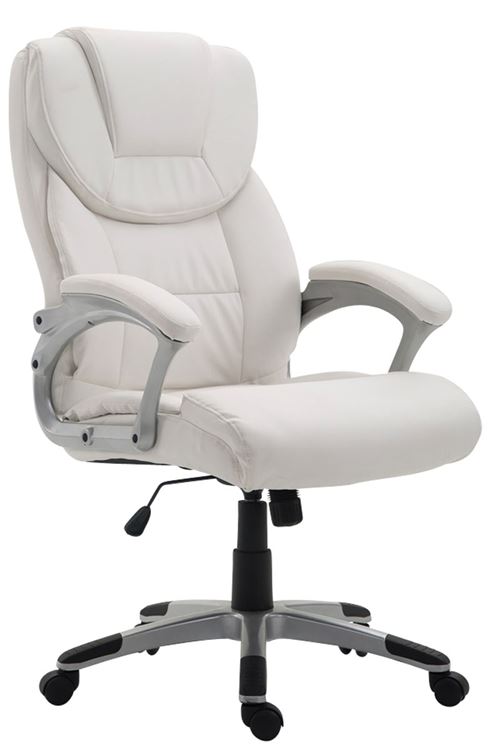 CLP Fauteuil de bureau XL Texas V2 Similicuir  Blanc