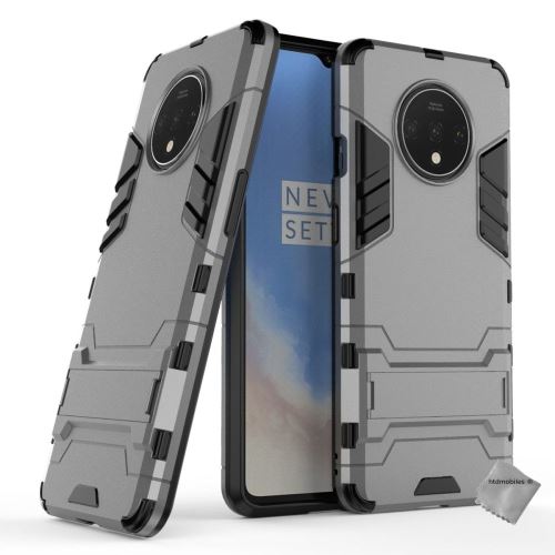 Housse etui coque rigide anti choc pour OnePlus 7T avec film ecran - GRIS