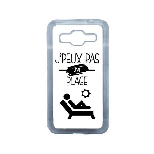Coque j peux pas j ai plage 1 compatible samsung core prime transparent