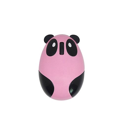 Souris de jeu sans fil Mini portable Panda de dessin animé rechargeable mignon - Rose