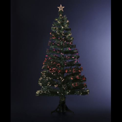Sapin de Noël artificiel à LED - H. 90 cm - Vert