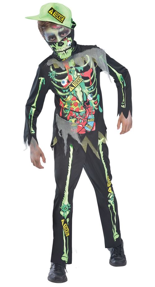 Amscan costume Toxic Zombiejunior noir/citron vert 11-12 ans 4 pièces