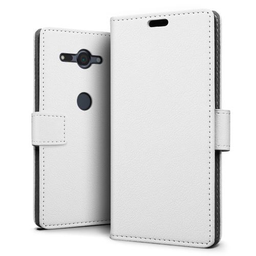 Etui Housse Portefeuille Pour Sony Xperia XZ2 Compact - Blanc
