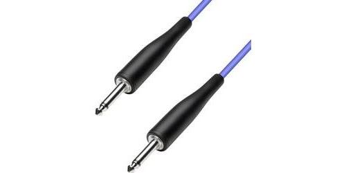 Câble instrument Paccs 2X J6.35mm 9M Bleu Câble jack bleu Jack 6,3 mm/jack 6,3 mm