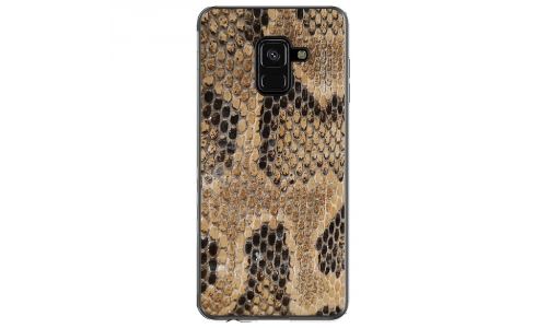 Coque souple pour Samsung Galaxy A8-Plus 2018 avec impression Motifs peau de serpent