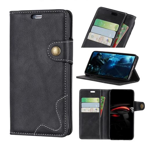 Etui en PU forme en s noir pour votre Motorola One Power/P30 Note
