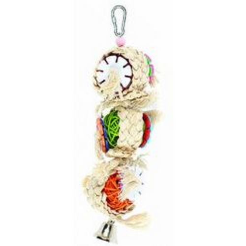 Happy Pet Tansy - Jouet pour oiseau trois sphéres (30cm) (Peut varier) - UTBT2088