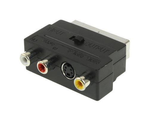 Connectique Câble & adaptateur audio / video RGB Scart mâle à S vidéo et 3 adaptateur audio RCA