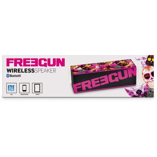 Enceinte haut parleur bluetooth décor Freegun rose