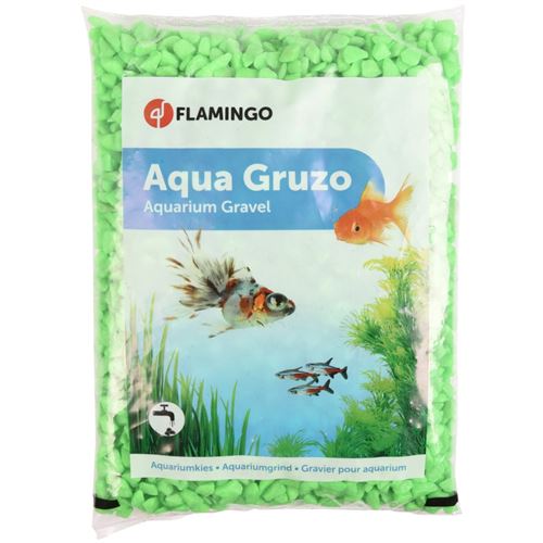 Meilleurs prix pour Gravier Neon vert 1 kg. pour aquarium. - Flamingo Pet Products - FL-400432
