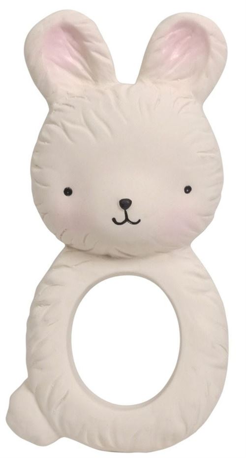 Little Lovely anneau de dentition Lapin junior 10 cm caoutchouc beige