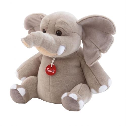 Peluche éléphant Elio 28 cm gris