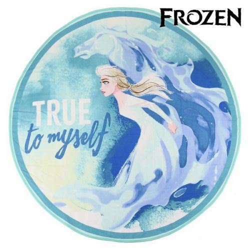Serviette de plage Frozen 75506 Ronde Bleu