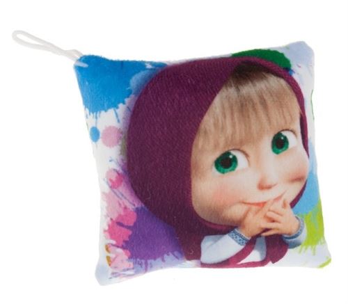Kamparo mini coussin avec boucle Masha et ours 13 cm bleu