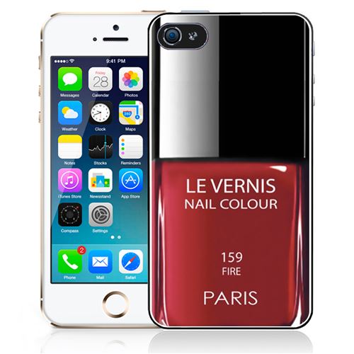 Coque pour iPhone 5C vernis paris rouge