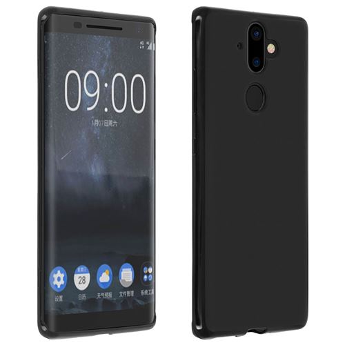 Coque Nokia 8 Sirocco Protection souple silicone gel noir