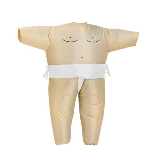 Gonflable Lutte Sumo Cosplay Gros Costume Carnaval Party Fantaisie Robe pour Enfant - Blanc