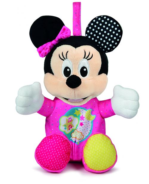 Clementoni peluche avec musique et Minnie Mouserose pâle