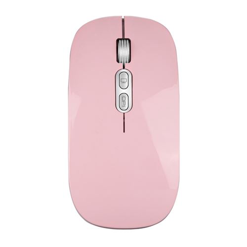 Générique Rose Souris De Jeu Usb Optique Sans Fil 2.4Ghz Silencieuse Rechargeable 1600Dpi Pour Pc - Image 1
