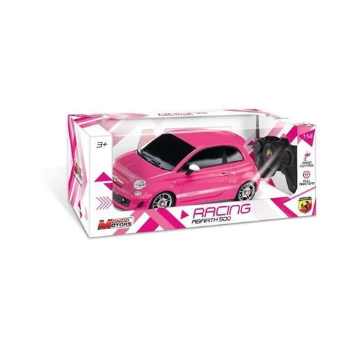 Voiture radio commandee Fiat Abarth 500 1 14 Mondo Motors Rose Autre vehicule telecommande Achat prix fnac