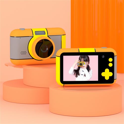 Jouet pour bébé appareil photo numérique haute définition à double caméra  pour enfants (rouge jaune)