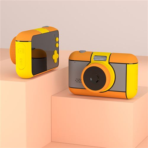 Mini Caméra Enfant 5MP Photo Numérique 1.5 pouces Jaune Noir
