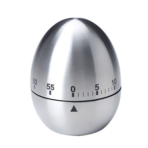Minuteur Mécanique de Cuisine Oeuf 60 Minutes - INOX - 7,5 X 6,1 cm