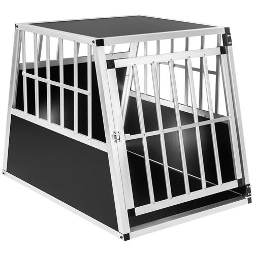 TecTake Cage de transport pour chien simple dos incliné
