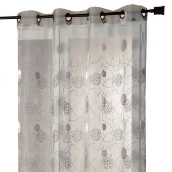 HomeMaison HM69807712 Gris Rideau Organza et Jacquard Cordons ... HomeMaison HM69807712 Gris Rideau Organza et Jacquard Cordons ...