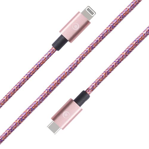 Bigben Connected - Câble Lightning - USB-C mâle pour Lightning mâle - 2 m - rose - pour Apple iPad/iPhone/iPod (Lightning)
