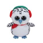 Nester en peluche de hibou de Noël de TY Boo 15 cm