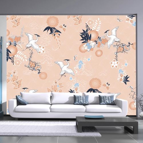 Papier peint - Dance of herons - 400x280 - Orient -