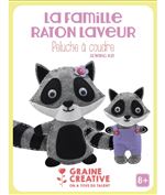 La famille raton laveur - Peluches à coudre - Graine Créative