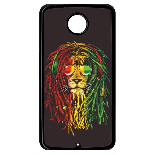 Coque Lion Rasta A Lunette Compatible Google Nexus 6 Transparent