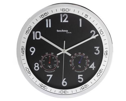 Technoline WT 7981 Horloge murale avec mécanisme à quartz Métal